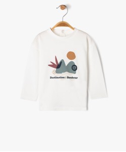 Tee-shirt manches longues à message bébé garçon